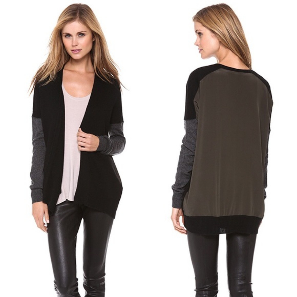Vince Colorblock Cardigan, Medium